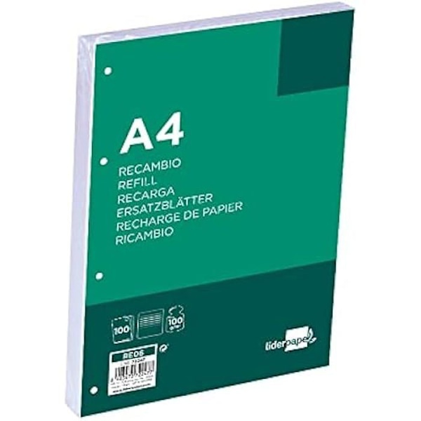 Byte av horisontell ränder - LIDERPAPEL - rE06 - DIN A4 - 90 g/m2 - Vit Vit