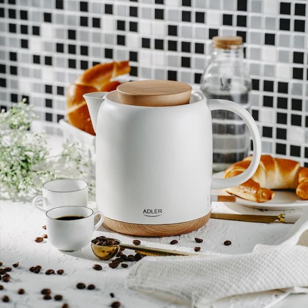 Keramisk el-kettle Adler AD 1304 1,0 L ecru