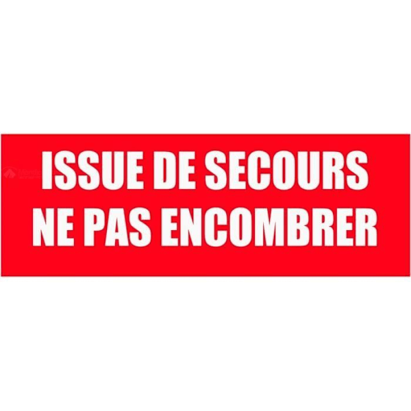 Säkerhetsskylt "EMERGENCY EXIT DO NOT CLUTTER" Stel PVC 200 X 80 mm
