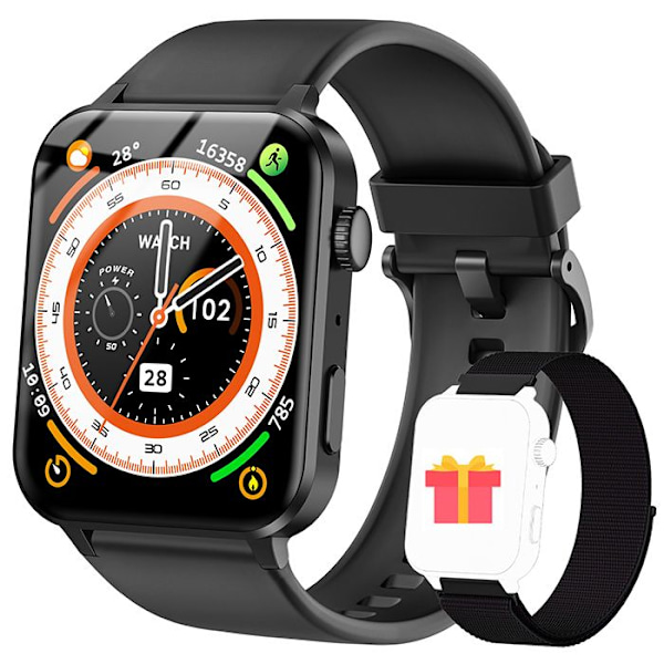 Blackview R30 Pro Bluetooth Connected Watch for Dam Herr 100+ Sportlägen 10m Vattentät Kompatibel iOS Android - Svart