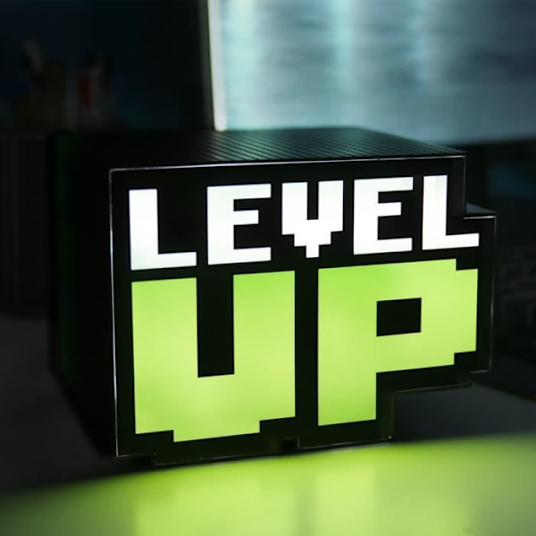 Lampa - PALADONE - Level Up - Batterier - Svart - Plast Vit, Svart, Grön