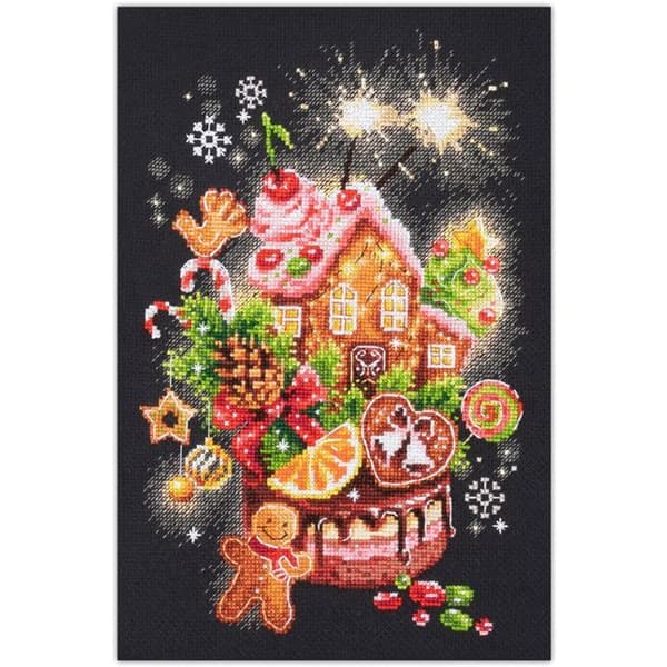 Kit för korsstygn Magic Needle - Julgodis 18x28 cm