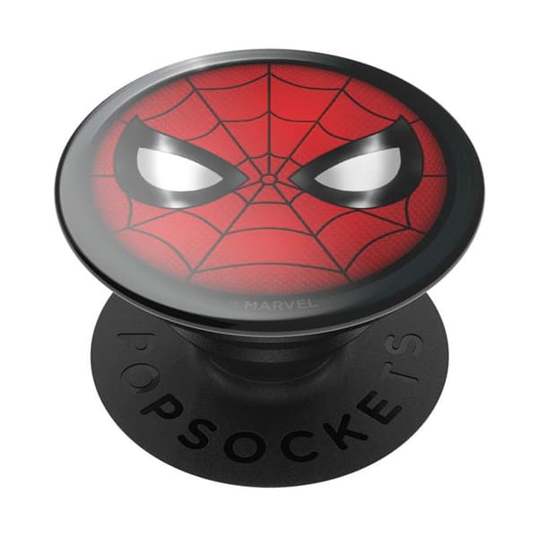Telefonstöd PopSockets - PopGrip - Marvel Spider-Man ikon (Glänsande) svart röd
