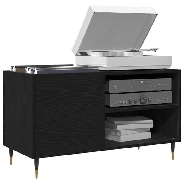 Buffé - Svart - Ingenjörsträ - Matfinish - Modern design Svart
