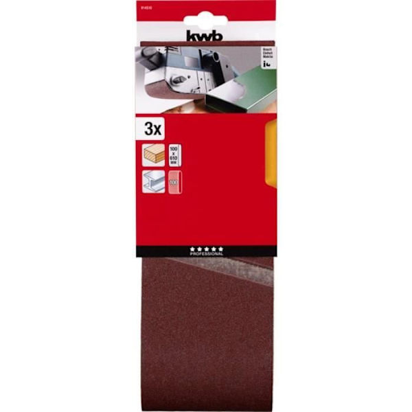kwb 914510 Slipbandssats Korn 100 (L x B) 610 mm x 100 mm 3 st.