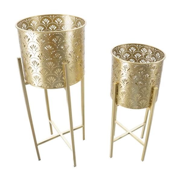 Stöd för växter i metall Coppia (2-pack) Modell 2 guld-