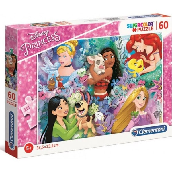 Disney Princess Animals Pussel - CLEMENTONI - 60 bitar - Flerfärgad - För barn Flerfärgad