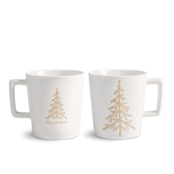 Mugg - kopp - mazagran Hem - 7134800 - Xmas Shiny Set 6 Mugg i New Bone China, cc350, Tazze Colazione, Decoro Natalizio,