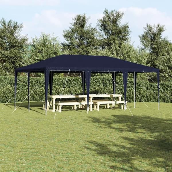 Festtält - 6x4 m - Blå - Polyester - Självbärande Blå