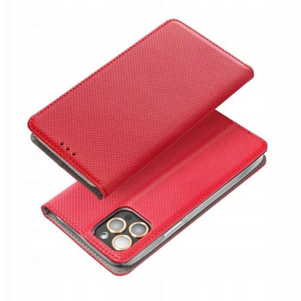 Oem Ättui plånbok SMART CASE för Xiaomi Redmi Note 14 PRO 5G / 14 PRO PLUS 5G röd