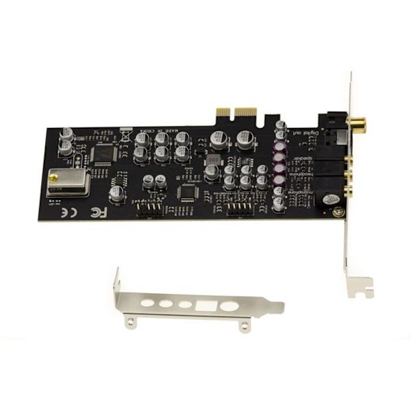 HiFi HD 7.1 24 Bit 192KHz 100db ljudkort på PCIe-port - Oxygen CM8828 / CM9882A - Hög och låg profil