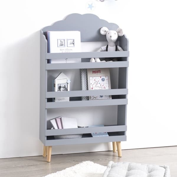 Barnbibliotek "Moln" grå H100cm - Atmosphera inredningsdesigner Grå