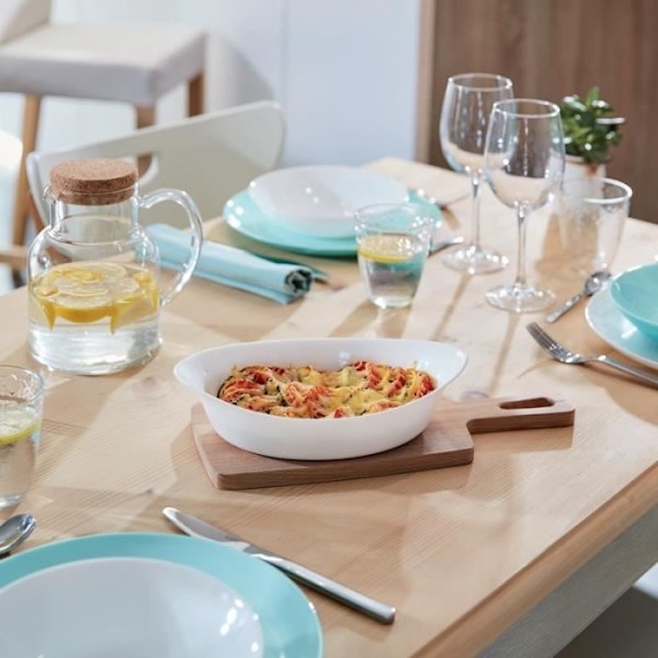 Smart Cuisine Carine oval ugnsform 250°C - Luminarc - extra lätt och resistent kulinarisk opal