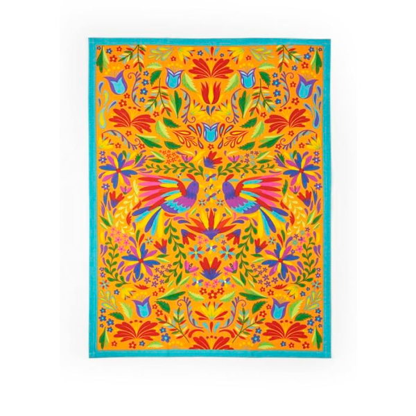 Torchon - handduk Excelsa - 66641 - Mexikanska blommor kökshandduk, 100% bomull, 70 x 50 cm, med knäpphål