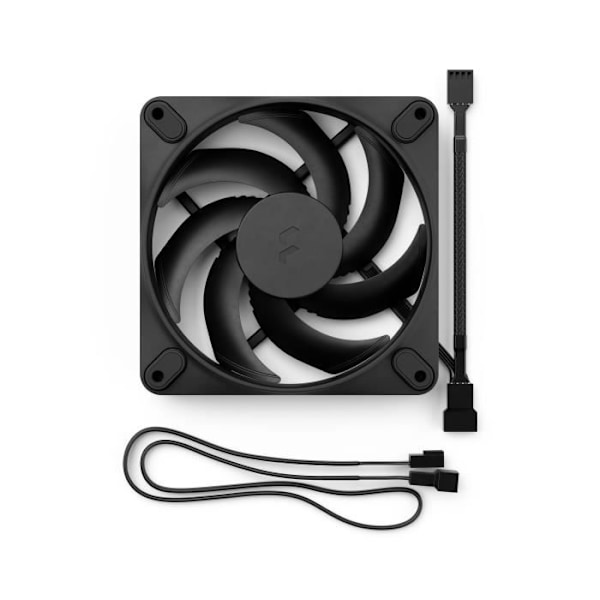 PC-fläkt - FRACTAL DESIGN - Momentum 12 - FDB - PWM-kontroll - Skovlar med svepande design som minskar bullret - Svart