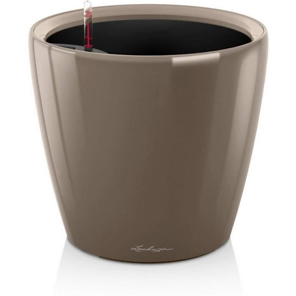 LECHUZA Classico Premium LS 50 blomkruka - komplett set, blank taupe
