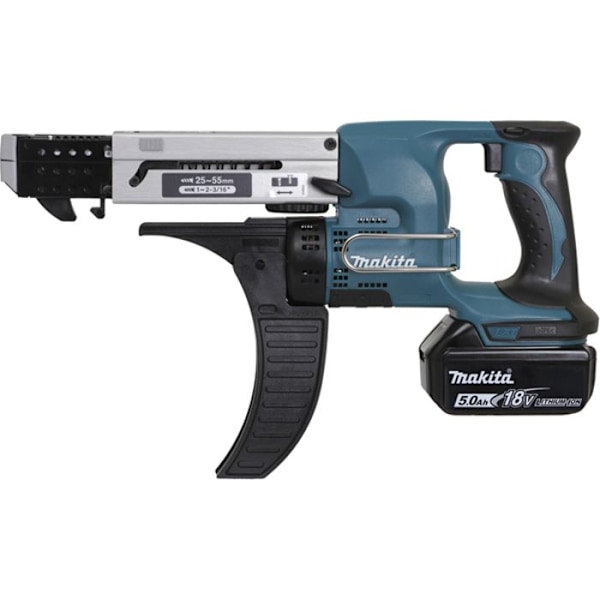 Självmatande skruvdragare - Makita - DFR550RTJ - Trådlös - 2 batterier 18 V - 4,2 mm