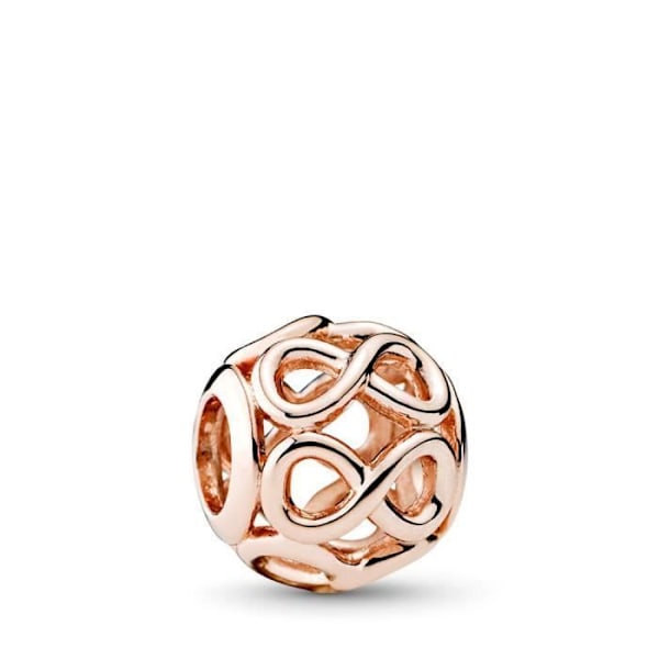 Hänge - Pandora - Infinity Charm - 14 karat - Rose guldpläterad - Blandad Rosa