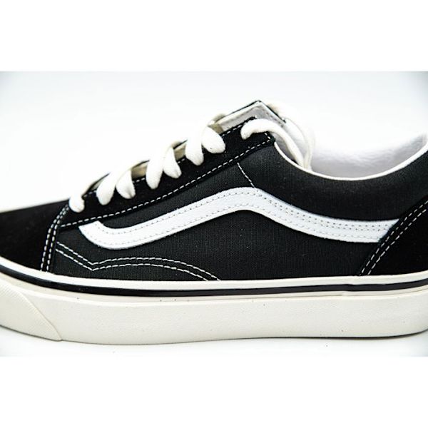 VANS UA Old Skool Black/White Mixed Sneakers - Ovandel i canvas - Platt klack - Snören Svart 37