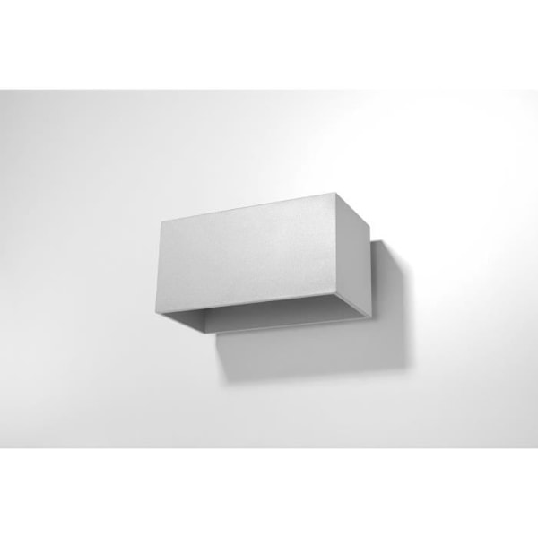Vägglampa QUAD MAXI Modern Loft Design för Sovrum Vardagsrum Trappa Korridor - Grå