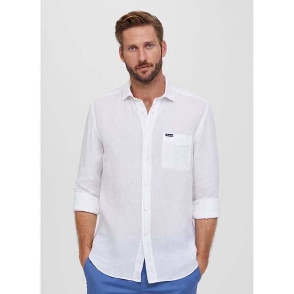 Façonnable Skjorta för män. 100% Linne Blanco-800 XXL