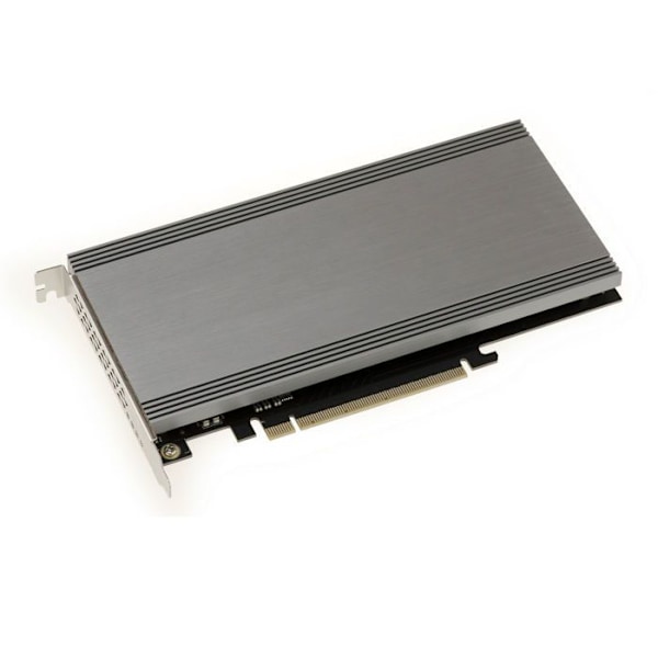 PCIe 3.1 x16-kontrollkort för 2 M.2 NVMe M Key (M2 NGFF) SSD:er. HARWARE RAID 0 1 med MARVELL 88NR2241 Chipset