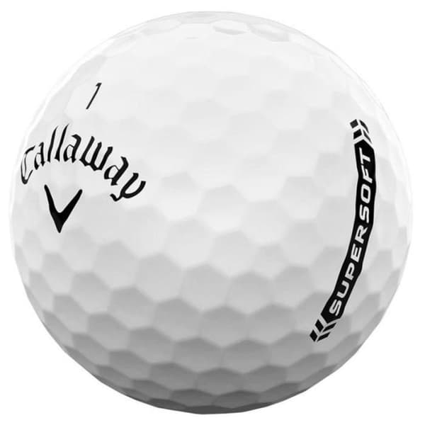 Box med 12 Callaway Supersoft White Golfbollar Vit