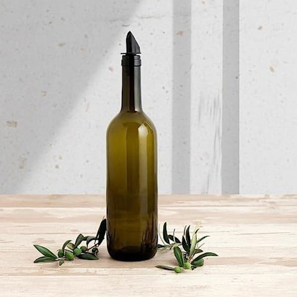 Oljeflaska i glas - QUID - 750 ml - Grön färg - Tål maskindisk