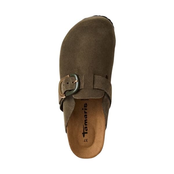Mules Läder Tamaris - Oliv Oliv 37
