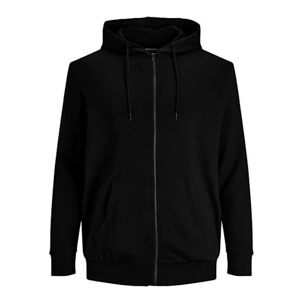 Huvtröja med dragkedja - Jack & Jones - Svart - 85% Bomull - 15% Polyester - 7XL Svart XXXXL