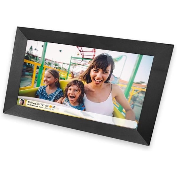 IRRADIO Smart Digital Photo Frame 10 Tum med WiFi och Högtalare, Svart Färg