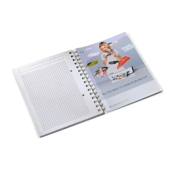Cahier A5 - LEITZ - WOW - 160 sidor - PP-täckning Grön metalliserad - Små rutor 5x5 Metallic grön