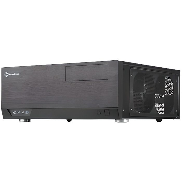 SILVERSTONE SST-GD09B HTPC ATX PC-fodral - Hög tyst luftflödesprestanda - Svart
