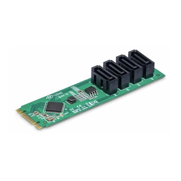 M.2 till SATA-adapter - StarTech.com - 4 portar - PCIe 3.0 - ASM1064 - Kompatibel med Windows/macOS/Linux
