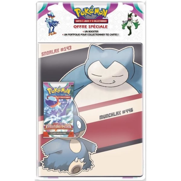 Pokémon Portfolio - Paket med 180 kort + Booster EV02 - ASMODEE