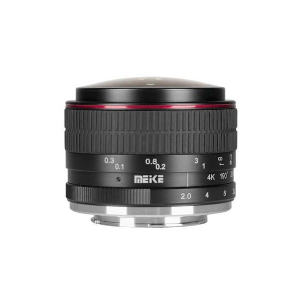 Meike 6,5 mm f/2,0 fisheye-objektiv för Olympus MFT-fäste