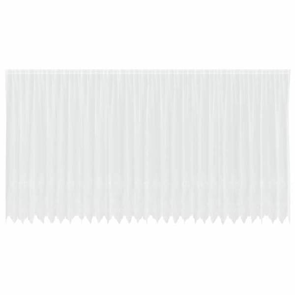 vidaXL Blommönstrad Spetsgardin Vit 200 x 750 cm Polyester 4107832
