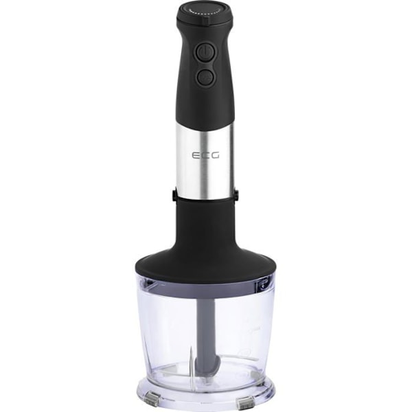 Handmixare ECG RM 750 – 750 W – Rostfri fot – Visp, 500 ml hackare, 600 ml kopp – Tyst & lätt