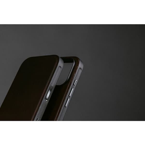 Coque - NOMAD - iPhone 17 Pro Max - Full grain läder - MagSafe-kompatibel - Brun Brun svart
