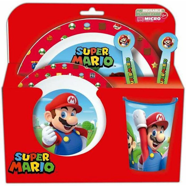 Picknickset - Nintendo - Super Mario - 5 delar - BPA-fri plast - Mikrovågsugnssäker