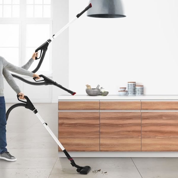 BOSCH BGB6SIL1 - dammsugare med påse - Series 6 ProSilence - vit - kraftdimmer vid handtaget - 66 dB - ULPA - 12m - 4,5L påse Vit
