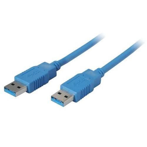 S-Conn 3m USB3.0 A, 3 m, USB A, USB A, 3.0 (3.1 Gen 1), Hane-Hane, Blå