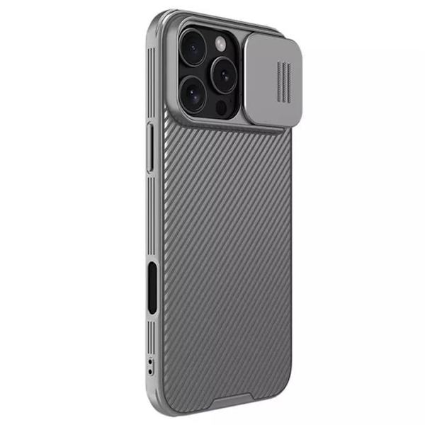Coque för iPhone 16 Pro - Nillkin CamShield Pro - Grå Titan grå