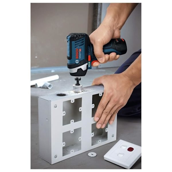 Bosch Professional GDR 12V-105 slagdrivare + 2 x 2,0Ah batterier + LBOXX 2600 rpm - 06019A6977 Blå