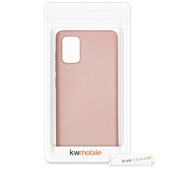 Fodral - kwmobile - Samsung Galaxy A71 - Metalliskt roséguld silikon - Skydd mot smuts - Mjuk Brons