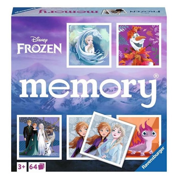 Disney Frozen memoryspel - Ravensburger - 20890 - För barn från 3 år och uppåt - Flerfärgad Flerfärgad