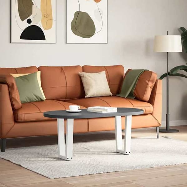 vidaXL V-formade soffbordsben, 2 stycken, vit, 38 x (42-43,3) cm, stål 4012625