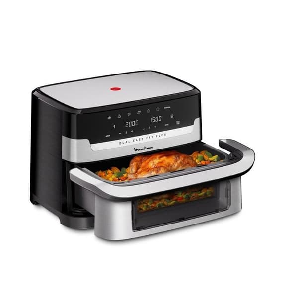 Fritös utan olja Moulinex Easy Fry Dual Flex EZ922DF0 Grå