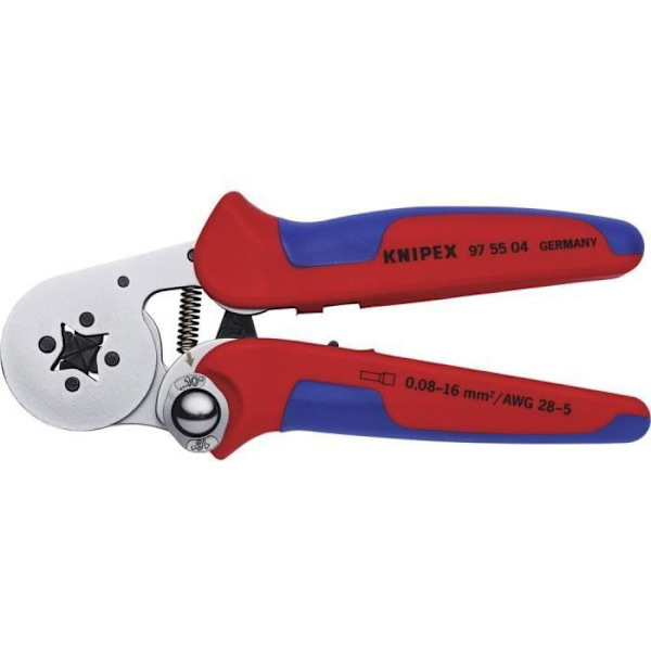 Krimpverktyg - KNIPEX - 97 55 04 - Automatisk justering - Sidospetsar - 180mm