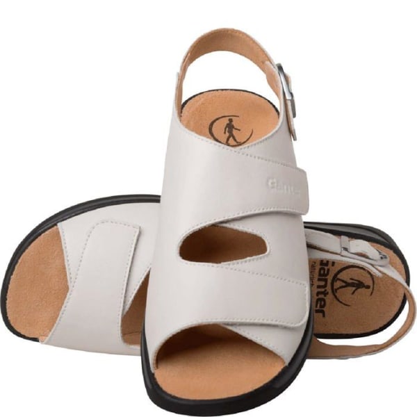 Sandal - barfota Ganter - 1-202511-06000 - Kvinna Monica-G, Zweiklett-Sandal Mjölk 41